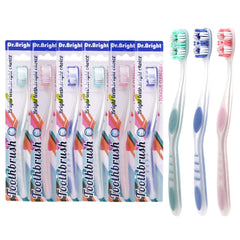 DR.BRIGHT Medium Toothbrush for Adults tongue scraper packaging