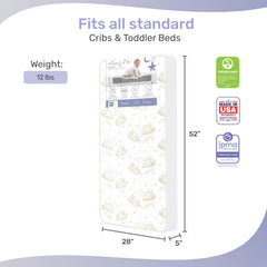 Twilight mattress dimensions 52L x 28W x 5H inches