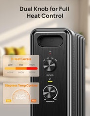 Fanless silent operation radiator heater