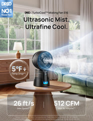 DREO misting fan 516 CFM airflow