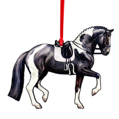 Dressage horse Christmas ornament Classy Equine 3in tall 3.825in wide