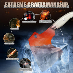 DRGSKL hand forged kitchen axe bone chopping knife