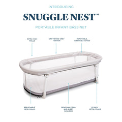 Two rigid vented walls with comfort-mesh in bassinet
