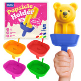 Drip free popsicle holders for kids silicone with straw