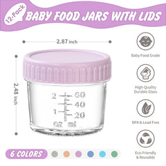 4 oz glass jars with lids for baby food