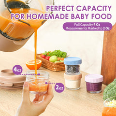 six color BPA-free lids on glass jars