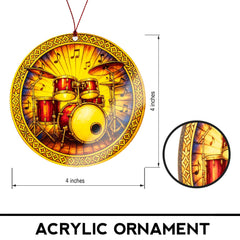 Drum Ornament window hanging suncatcher style