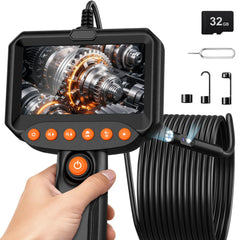 Dual Lens Endoscope Camera with Light 4.3 inch LCD display