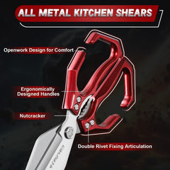 Dual riveted joints kitchen shears frame image