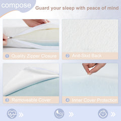 Dual-sided foam cooling gel memory foam and high-density foam