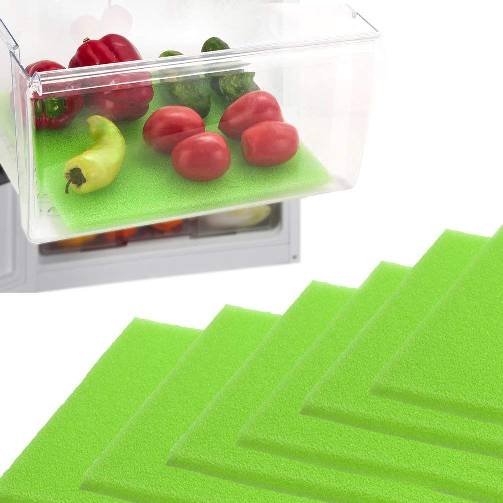 Dualplex Refrigerator Liners 13x10.5 inch 6 pack in refrigerator drawer