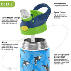 Duck mouth spout and wide handle for easy drinking