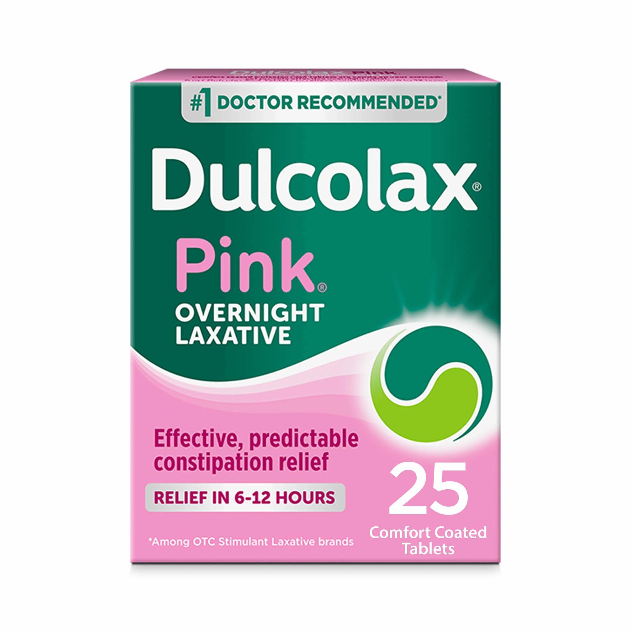 Dulcolax Pink Stimulant Laxative Tablets 25 count box
