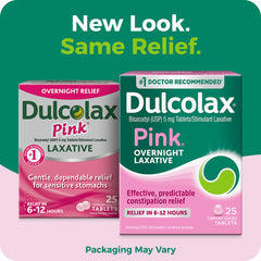 Dulcolax Pink Stimulant Laxative Tablets comfort coated