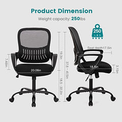 DUMOS mesh desk chair black