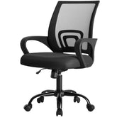 DUMOS Office Desk Chair front view black