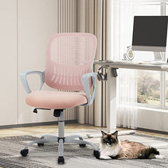 Side view of DUMOS chair showing lumbar support and armrests