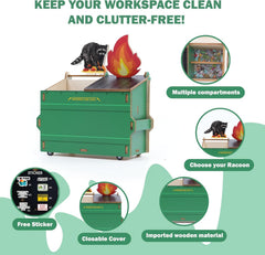Dumpster Fire Desk Organizer DP11 red color option