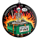 Dumpster Fire ornament for Christmas tree 2025