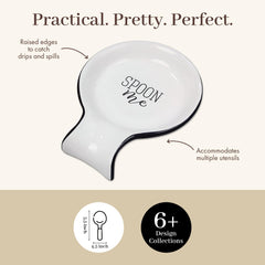 Durable easy to clean ceramic spoon rest