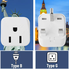 Durable Bates Type G travel plug adapter close up