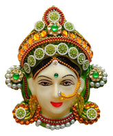 Durga Maa Face Temple Decor poly fiber Mukhota 7x5 inches