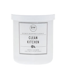 DW Home Clean Kitchen Candle medium size hand poured single wick with lemon and lime fragrance and eco friendly design
