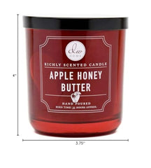 DW Home Apple Honey Butter candle colored printed glass vessel