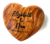DYARI Wooden Heart 4-inch olive wood keepsake