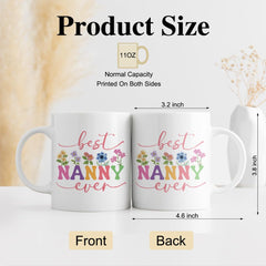 DYJYBMY Life Is Better With My Nana Coffee Mug 11 oz ceramic mug back view