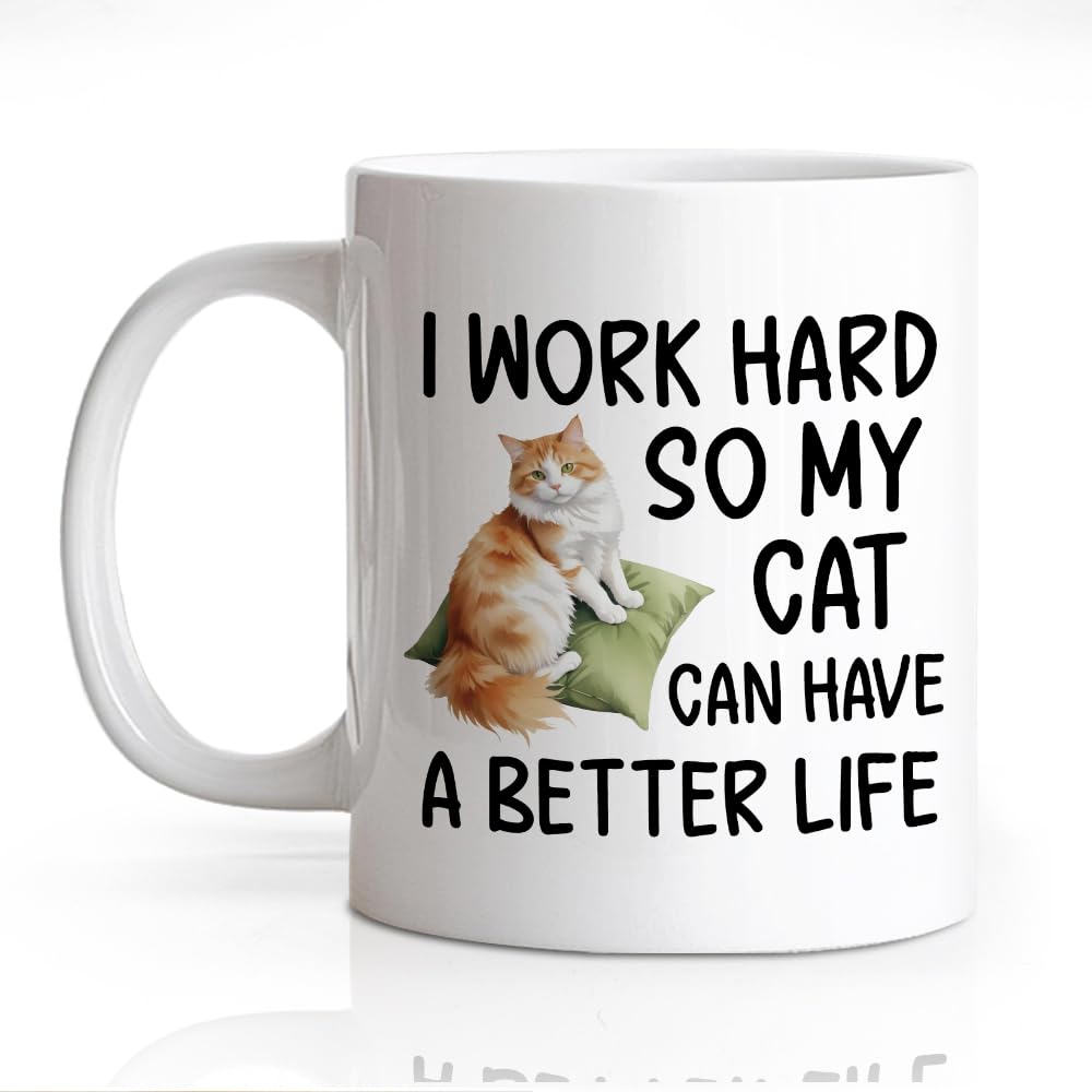 DYJYBMY mug 11 oz cat lovers gift with funny quote