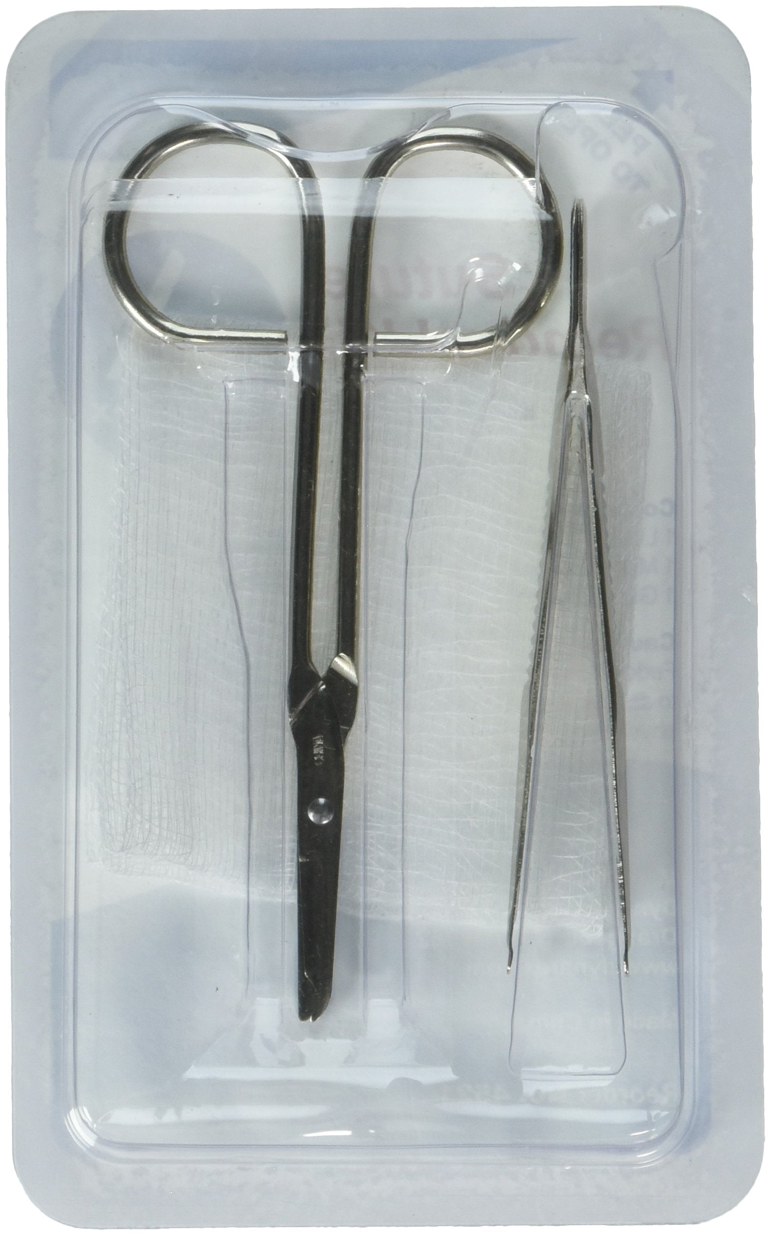 Dynarex 4521 suture removal kit with Littauer scissors and gauze