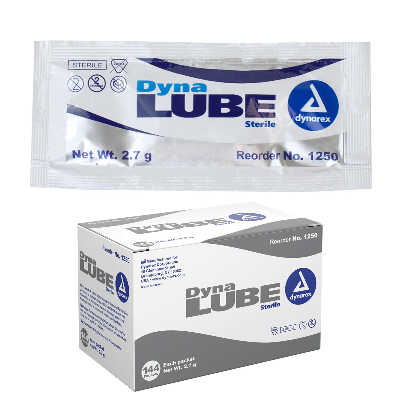 Dynarex DynaLube lubricating jelly 144 packet box