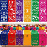 Eaasty mexican table runners papel picado 12pack