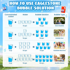Two 32 oz bottles of EagleStone bubble concentrate
