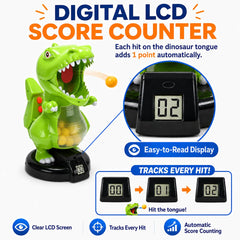 Dinosaur target with LCD scoring display