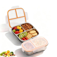 EALRIDV stainless steel snack containers two-tier 800ml