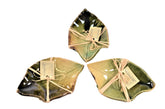 Earthen Vessels Pottery stoneware hydrangea leaf spoon rest base with artist mark