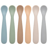 Eascrozn baby spoons set of 6 first stage silicone feeding spoons