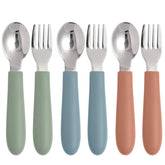 Eascrozn toddler utensils 6 pack forks and spoons