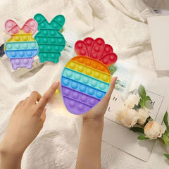 Easter Bunny Carrot Design pop toys for kids