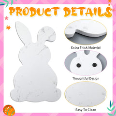 Easter bunny cheese board white marble size about 12 x 7 inches