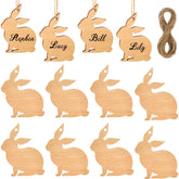 12 Easter bunny wood basket tags made from plywood