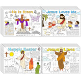 Easter coloring placemats set of 24 in four designs