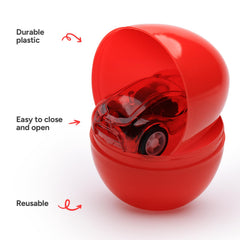 Empty egg capsules for crafts and candy holds