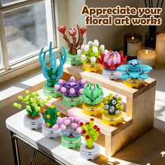 easter eggs prefilled with flower bouquet building blocks