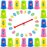 Easter Party Game Spinning Roulette Set with 20 cups and spinning pointer