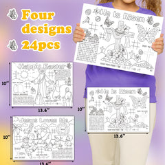 13.5 x 10 inch Easter placemats for kids activities