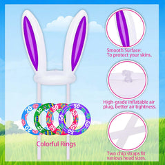 Pump included for inflating bunny ears