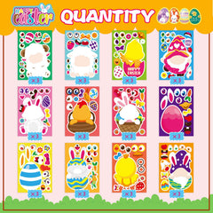 Easter chicks rabbits lambs and chickens motifs